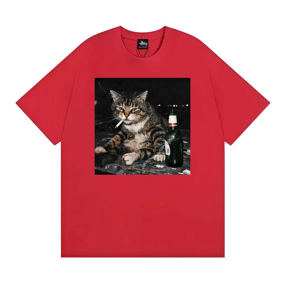 

Funny Cat Meme Vintage Cat Gang Tee Black White Tee Shirt Unisex WOMEN Clothing Harajuku Fashion T Shirt Casual Oversized Tshirt S