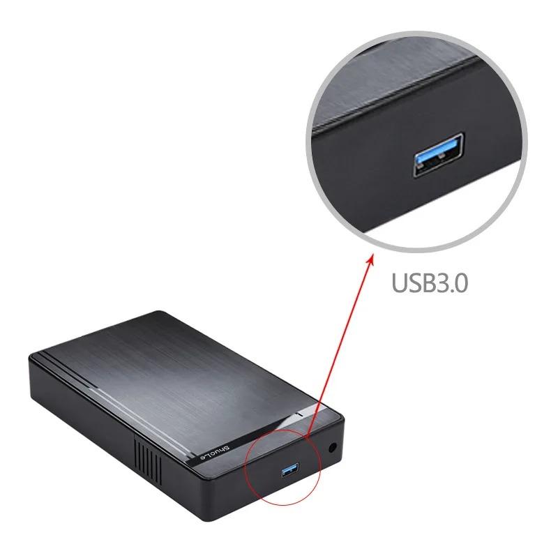 3.5 Inch HDD Case USB 3.0 To SATA External Hard Drive Disk Enclosure 5Gbps High Speed Adapter for 2.5"3.5" SSD HDD Case for PC Support 10TB Hard Drive