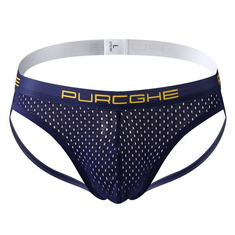 Men's Sexy Hip-lifting Ice Silk Mesh Thong Underwear