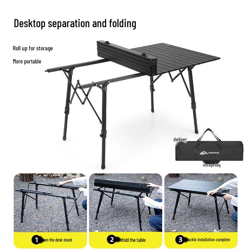 ZISIZ Outdoor Portable Folding Camping & Market Table