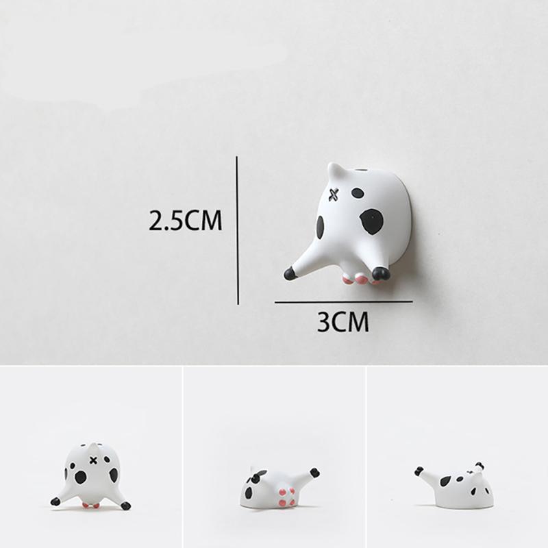 Cow Refrigerator Magnet Refrigerator Decoration Message Stickers Children's Toys Po Wall Mobile Phone Case Decoration