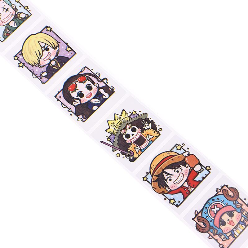 500 de bucăți autocolante de bandă dintr-o bucată de desene animate pentru tot volumul anime autocolante decorative creative de etanșare autocolante de perete autocolante role