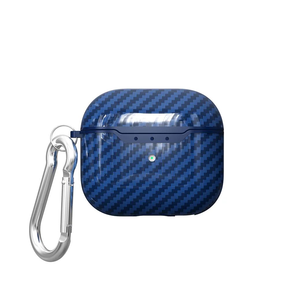Business Carbon Fiber Pattern Earphone Cases For Airpods 4 3 1 Case Headphones Protective Case For Apple Airpods Pro 3 2 Covers