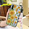 Durable Dirt-resistant Phone Case For OPPO Realme C3/C3i/Narz N10A Silicone Ring Anti-dust Wristband Anti-knock Flower