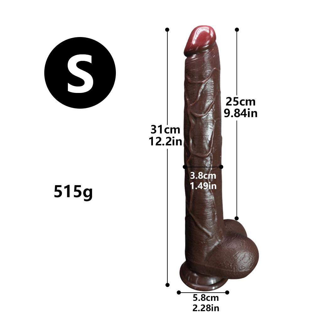 Black Giant Super Soft Super Long Dildo Anal Plug Female Dildo Female Manual Masturbator Adult Sex Toys