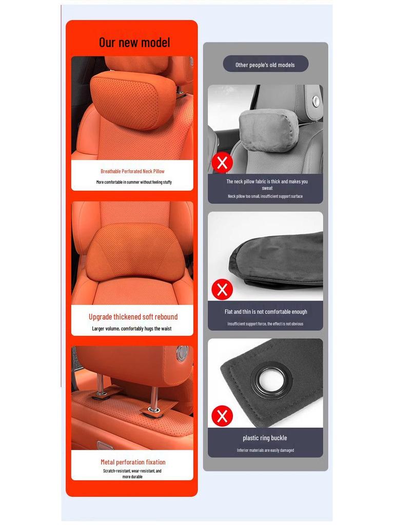 Compatible Neck and Lumbar Support Pillow for Ideal i6-i9 MEGA Cars