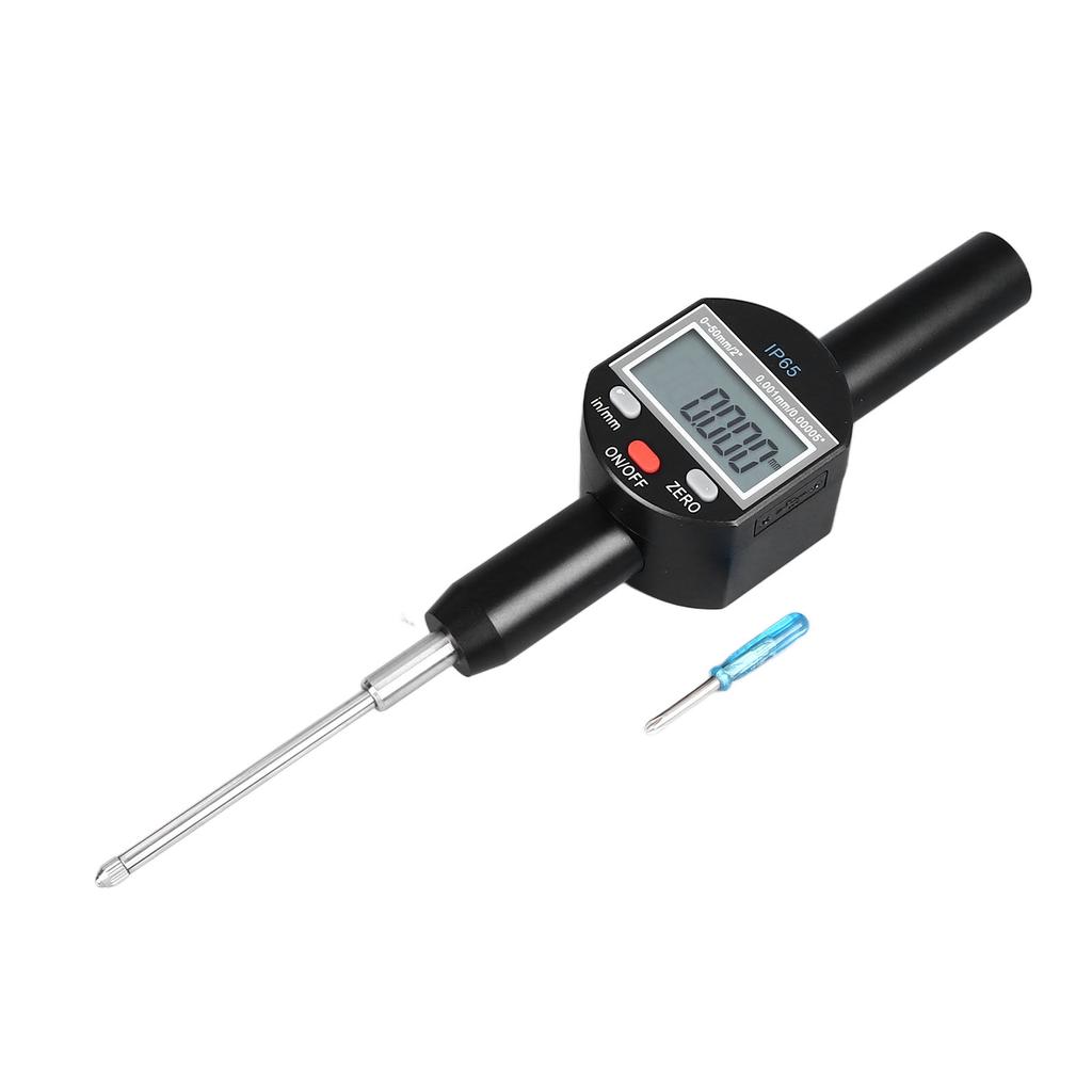 Digitale Messuhr, 0,001 mm, 0,00005 Zoll Auflösung, 0 bis 50 mm Bereich, IP65, wasserdicht, Aluminiumlegierung