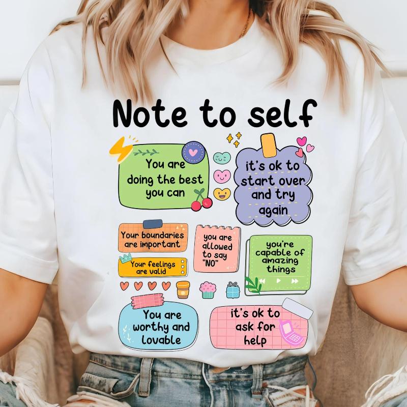Mental Health Matters Women T-shirts Mental Health Recreational Therapy Cotton Tops S белый