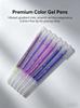 6 Pcs Colorful Gel Pens 0.5mm Fine Needle Nib Smooth Ink Pen for School Stationery & Office Supplies