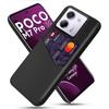 For Xiaomi Poco M7 Pro 5G Case PU Leather Cloth Texture Hard PC Phone Cover with Card Holder