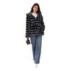 Giacca con Cappuccio e Cintura in Pelliccia da Donna Invernale Versatile Abbigliamento da Donna, Pelliccia