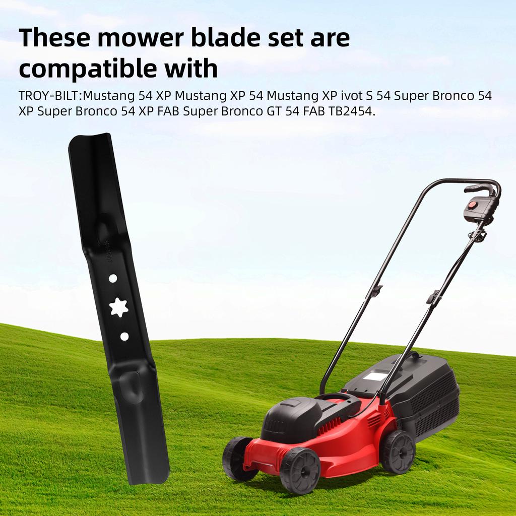 3Pcs Replacement Lawn Mower Blade Set 18 4Celsius7   Stainless Steel Mower Blades Compatible with       742-05056, 742-05056A, 942-0
