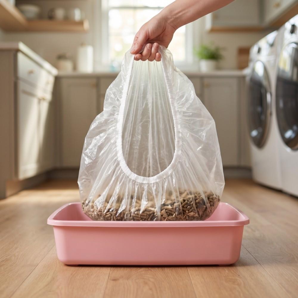 50Pcs Elastic Rabbit Cage Tray Cover Large Size Pet Disposable Film Cover Dog Cat Pet