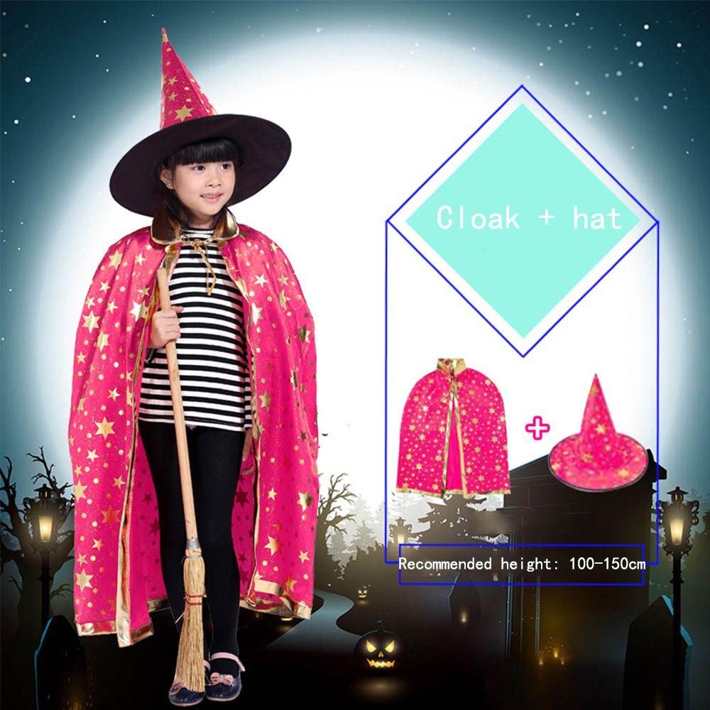 Children Cosplay Witch Clothes Cosplay Cloak Show Costumes Halloween Cloak Performance Costumes