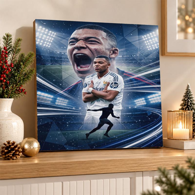 Kylian Mbappe Diamond Painting Kit 5D Full Drill DIY Diamond Mosaic Wall Art Home Decor