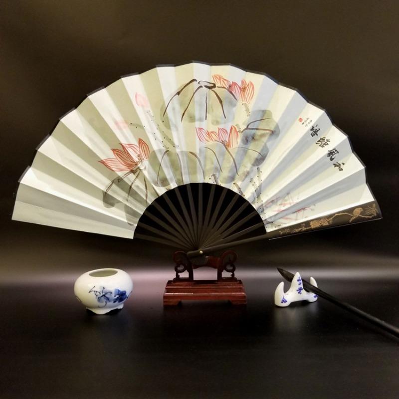 10inch Chinese Style Silk Fan Folding Fan Wedding Fan Art Gifts Dance Hand Vintage Bamboo Folding Home Decorative