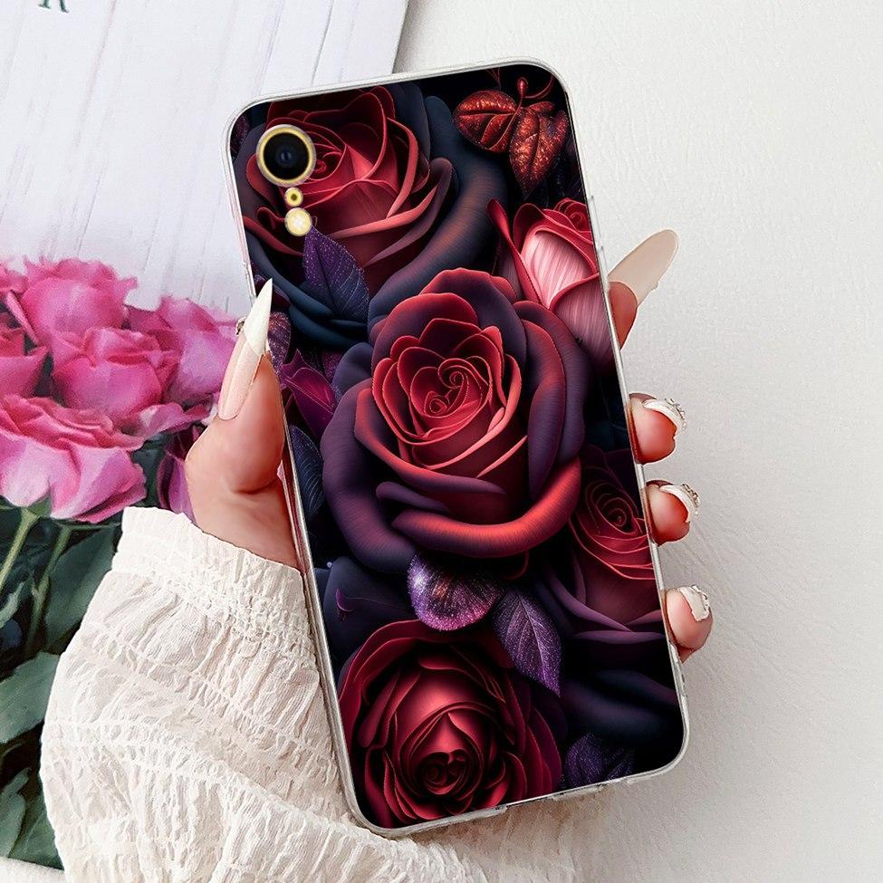 Klar Für iPhone XR Hülle Abdeckung Luxus Mode Blumen Süße Katze Lustig Cool Bemalt Weiche Handyhülle A2105 A1984 A2107 A2108 A2106