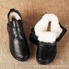 Fashion Winter soft soled non slip flat bottom boots anti cold plush insulation  comfortable versatile cotton boots for daily leisure