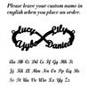 Lemegeton Custom Name Infinity Bracelet For Women Personalized Bangle Stainless Steel Jewelry Couple Bracelet Valentins Day Gift