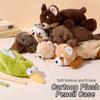 Plush Pencil Case Cartoon Animal Storage Bag Multifunctional Pen Bag  Student