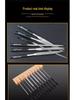 Diamond-Coated Assorted Woodworking and Metal Files Set: Flat, Half-Round, Triangular Shaping Tools