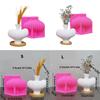 Silicone Vase Molds Striped Shape Flowerpot Moulds Planter Moulds Silicone Texture Desk Ornament Molds for Flower Vase