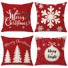 45cm Merry Christmas Cushion Cover Pillowcase 2025 Christmas Decorations for Home Ornament Happy New Year Christmas Decor 2026