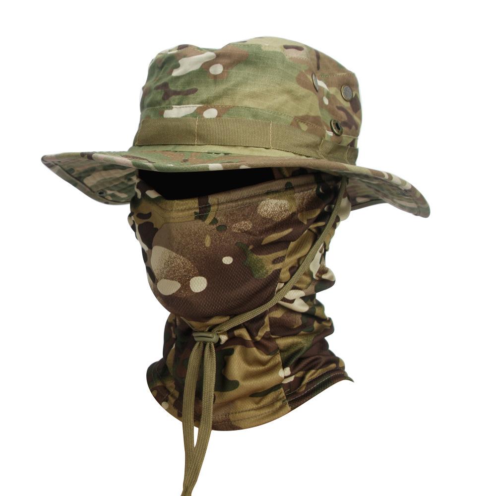 2-In-1 Sun Hat With Neck Face Gaiter, Uv Protection Boonie Hat For Outdoor Fishing Hiking