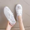Fashion Comemore Women's Vulcanize Shoes Casual Mesh Breathable Sneakers Spring Summer Lace Up White Flat Bottom Sports Single Shoes