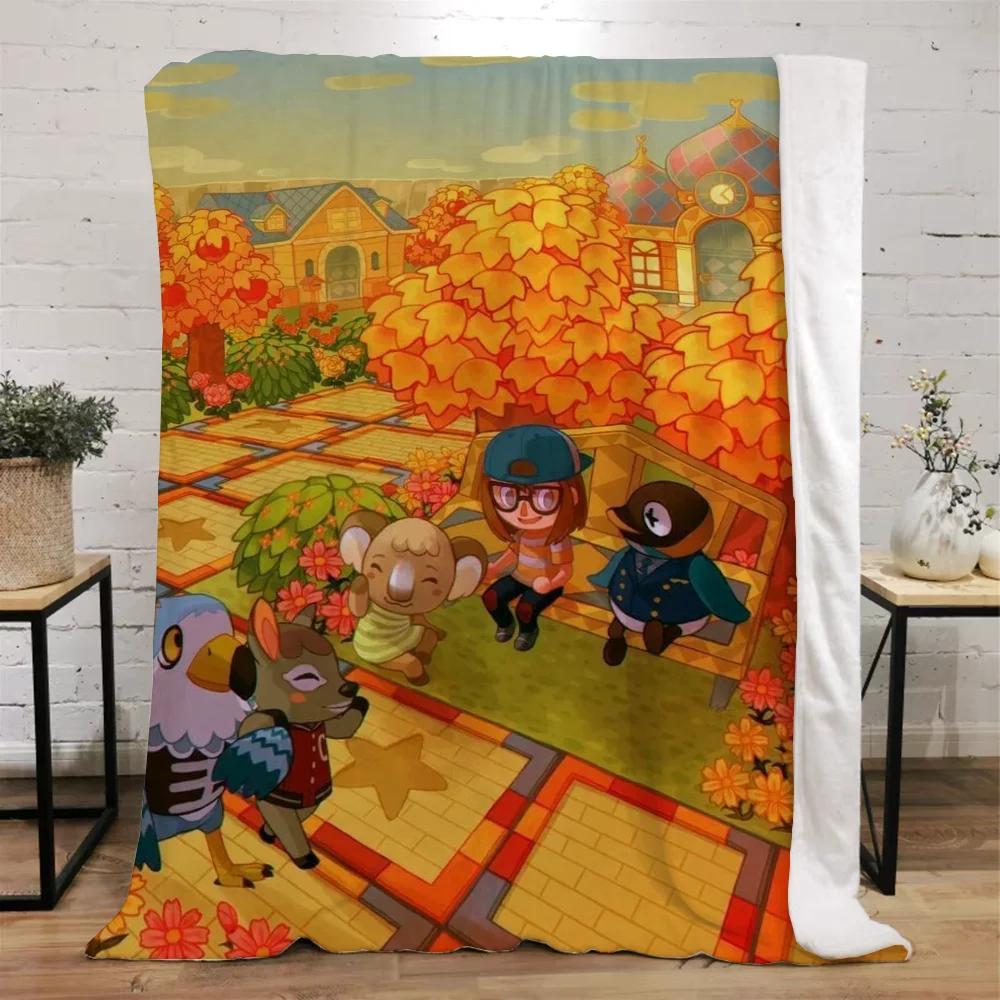 

Animal Crossing Decorative Blanket Sofa Winter Custom Blankets Characters Luxury Bedding Home Interior Beach Towel Fluffy Plaid 75x90cm