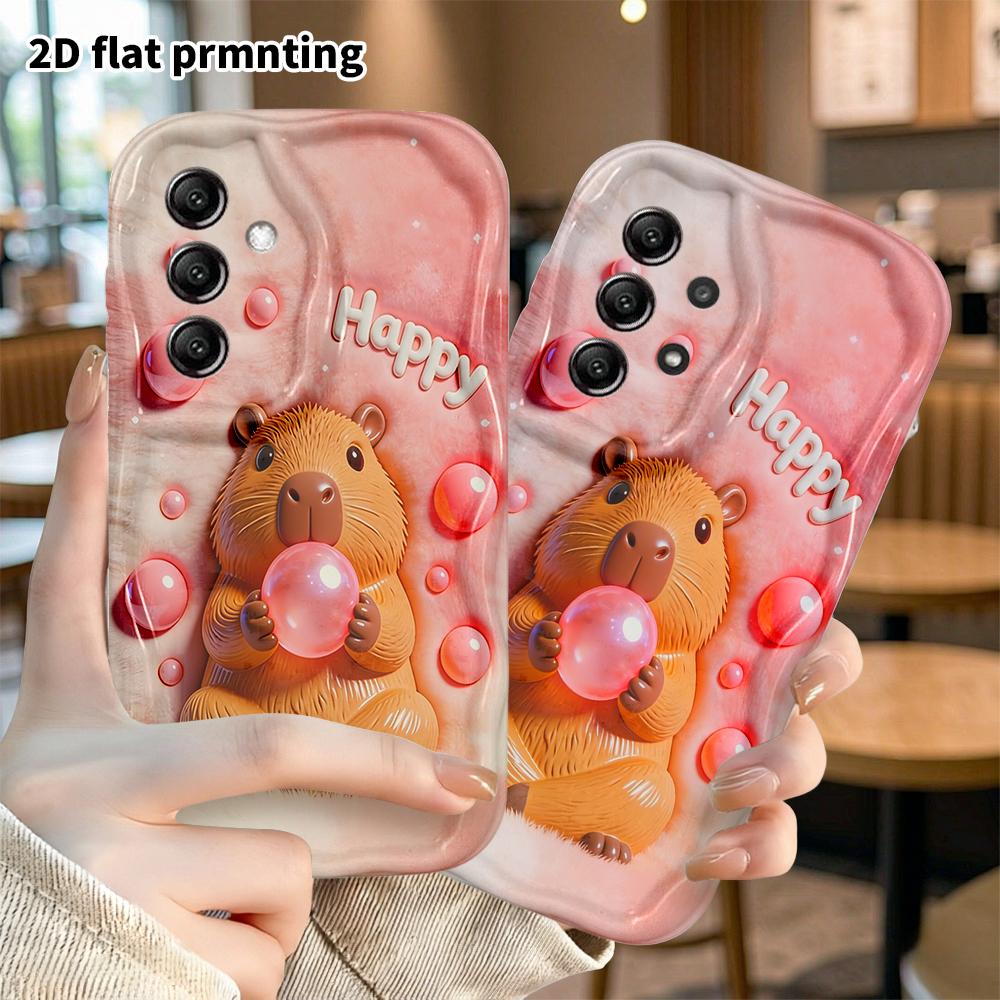 Phone case: 2D flat, fits Samsung Galaxy A34 A35 M05 M06 S20 S22 S21 FE Plus 5G, capybara, perfect Christmas and Halloween holiday gift