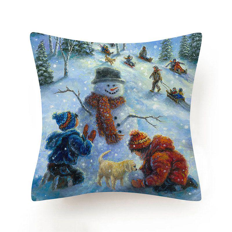 Stylish And Unique Christmas Snowman Pillow Case Perfect For Holiday Home Decor