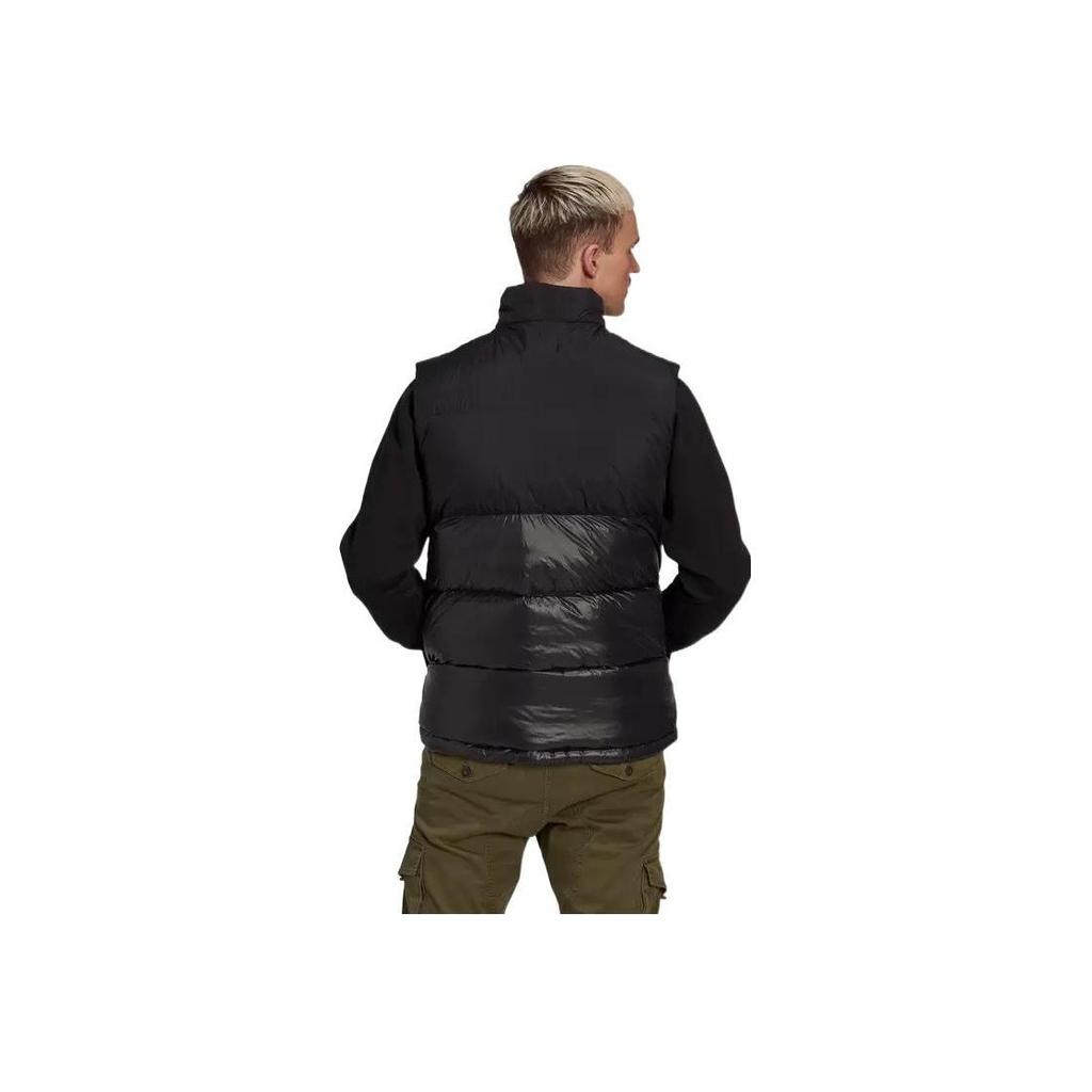 Adidas Originals Trefoil Solid Logo Print Zip Vest With Down Filling Men Vest Black HL9185