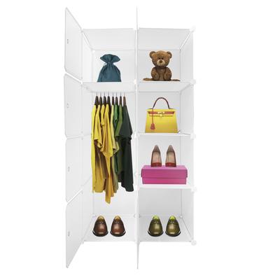 Customizable Cube Dressing Cabinet Boxed Simply Home 8 Cubes/Doors Home Organization Coat Rack Shoe Rack 147x75x47cm