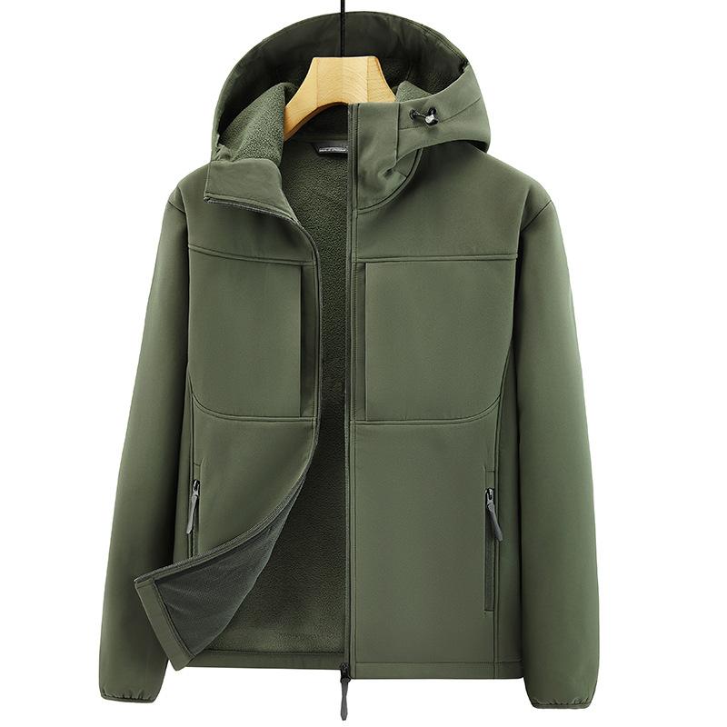 Autumn and Winter New Men's Hooded Charge Top Outdoor Sports Casual Windproof Jacket