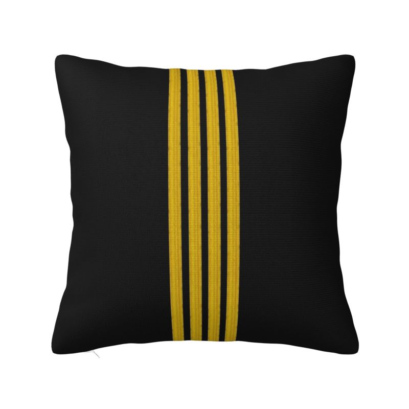 Born To Fly Captain Stripes Nordic Pillow Cover Living Room Decoration Flight Pilot Aviation Aviator Car Cushion 30x30cm 12x12in
