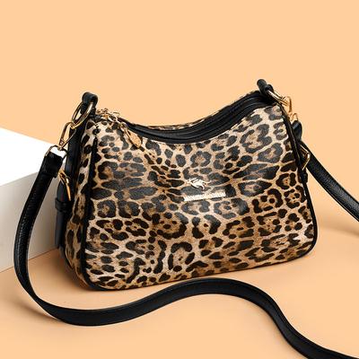 Dames Kleine Vierkante Tas Luipaard Zebra Print Commuter Crossbody Tas Moedertas