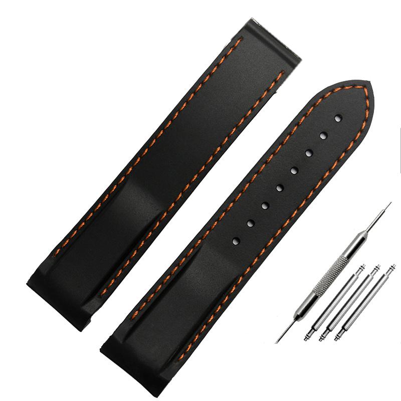 Bracelet de montre en caoutchouc et silicone Classic Arc, 20 mm/22 mm, compatible avec Omega Seamaster GMT Diver 300 Speedmaster Seiko Hamilton