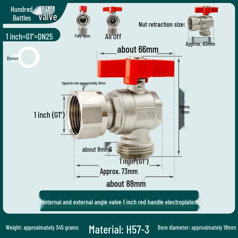 All-Copper Valve Manifold: Three-Way Union, Male/Female Thread Ball Valve for Underfloor Heating and Wall-Hung Boilers