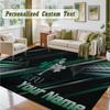 Crystal Velvet Square Rug Custom NameIreland Rugby Pattern Non Slip Home Floor Decor Rug