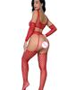 Romance Open Crotch Fishnet Bodysuit Women Sexy Lingerie Hollow Out Bodystockings Porn Bodycon Garter Underwear Erotic Sexy Set