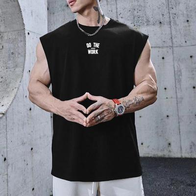 Muscleguys Sommer-T-Shirt für muskulösen Mann, ärmellos, für Fitnessstudio, Fitness, Workout, Tanktops, Bodybuilding, atmungsaktiv, locker, Basketball, Sport, Herren-Top