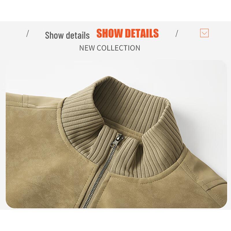 Men's Fleece-Lined Stand-Up Collar Winter Jacket