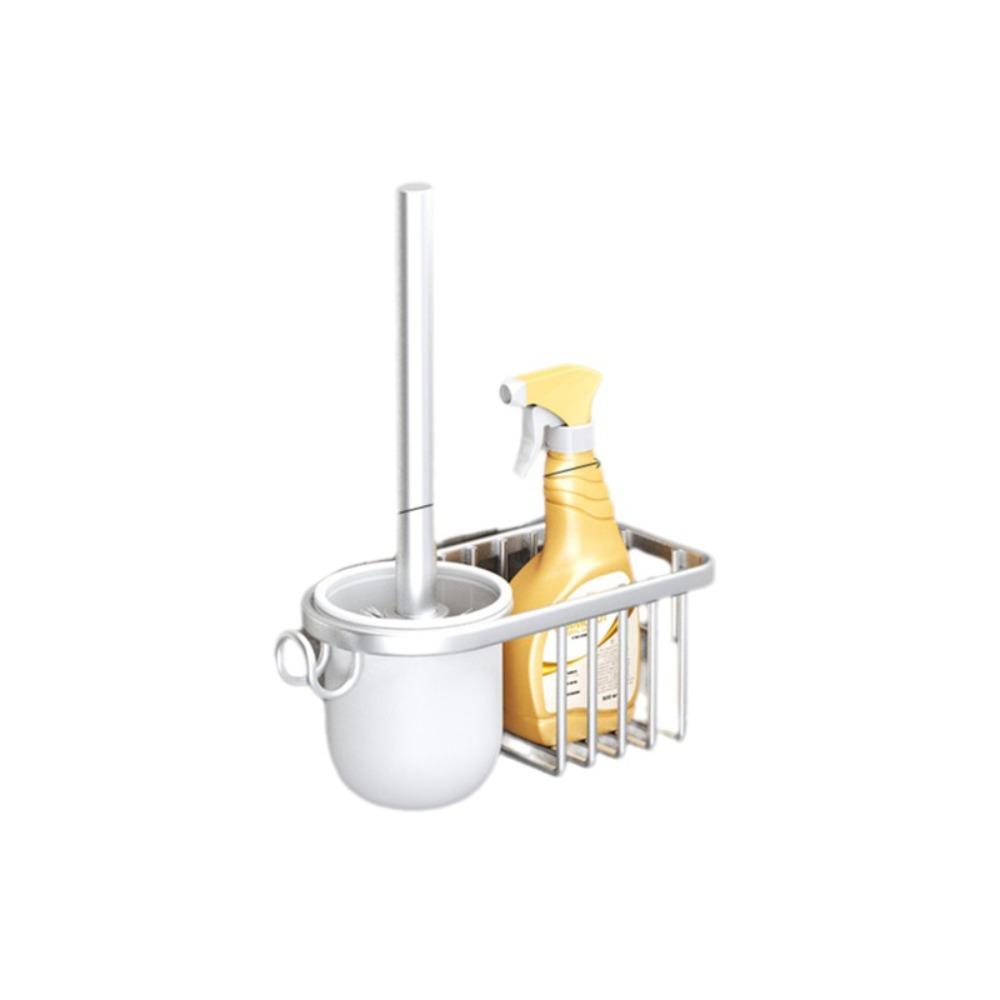 

Hygienic Toilet Brush Holder Rustproof Cleaning Toilet Brush Household Cleaning белый