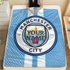 1PC Manchester City F Custom Name Patterned Flannel Blanket Suitable For All Seasons For Home Decor Warmth And Comfort Gifts Holiday Present