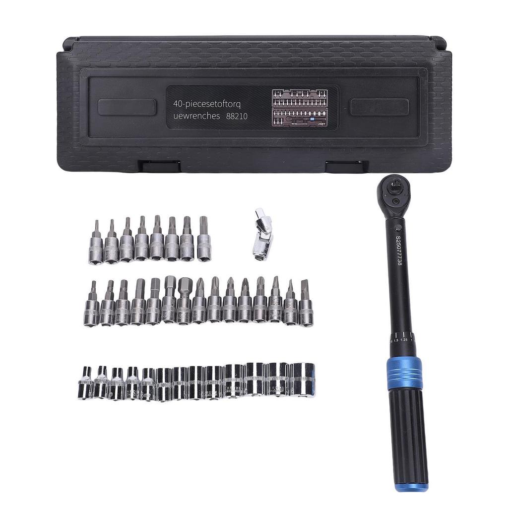 Preset Torsion Wrench Set 72 Tooth Ratchet Wrench with Sockets and Bits for Vehicle Repair