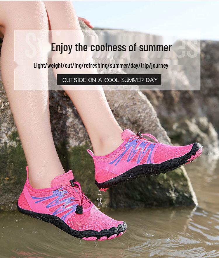 Unisex Quick-Dry Non-Slip Five-Finger Water Shoes: Breathable Wading Shoes for Fishing & Swimming