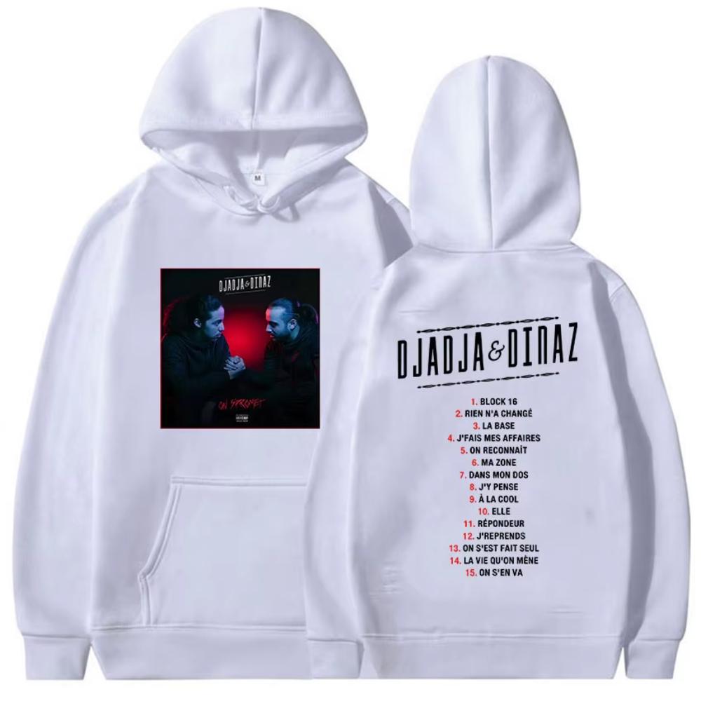 Rapper Djadja Dinaz Tour Album Grafik Kapuzenpullover Herrenkleidung Hip Hop Gothic Sweatshirt Vintage Übergroß Langarm Mit Kapuze
