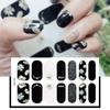 Flower Gradient Nail Sticker Full Wraps Nail Art Stickers Self-Adhesive Nail Art Decal Strips for DIY Nail Art Decor