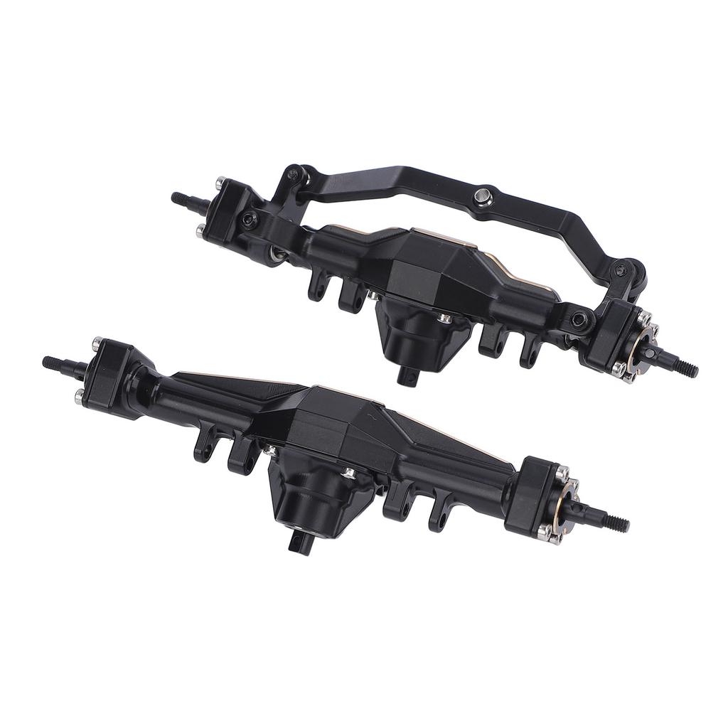 RC Front Rear Axle Complete Set Brass Electroplating RC Axle Assembly for 1/18 Black
